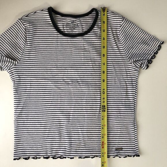 Hollister Must Have Collection Baby Tee White W/black Stripes Size Small - Picture 7 of 16